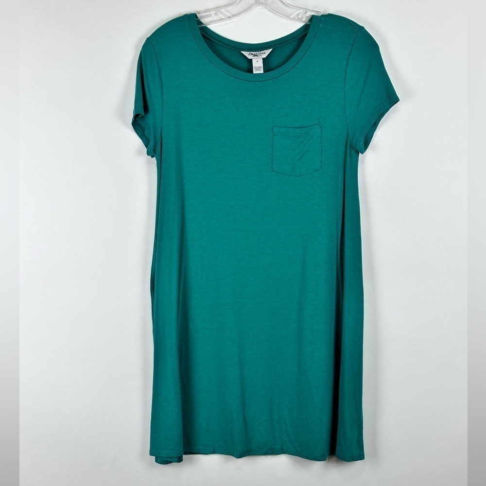 Arizona Women's Soft Knit Loose Fit Scoop Neck Tee Shirt Dress